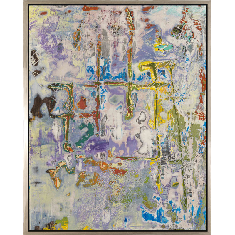 «Lost City», peinture sur toile à cadre flottant