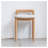 Natural Solid Wood Vanity Stool, Square Makeup Bench with Soft Edges for Bedroom or Dining