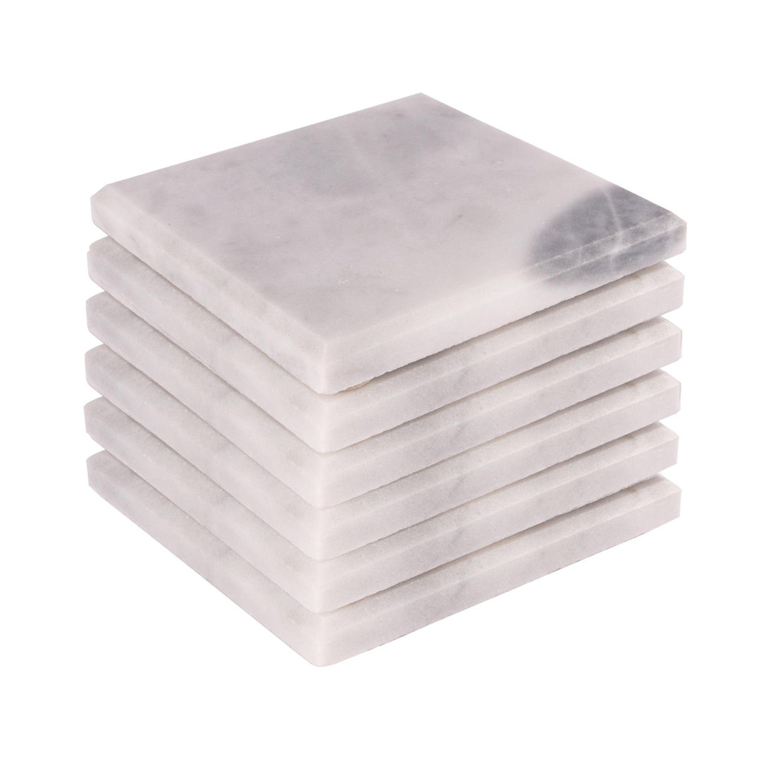 Marble Square 6 Piece Coaster Set