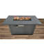 Table de foyer d'extérieur en acier avec couvercle Living Source H 25 po x l 42 po