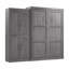 Grand lit mural Arlex de 101 W avec unité de rangement 36 W avec portes-88513611