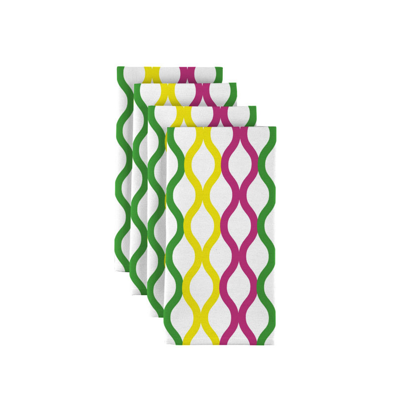 Polyester Geometric Square Napkin