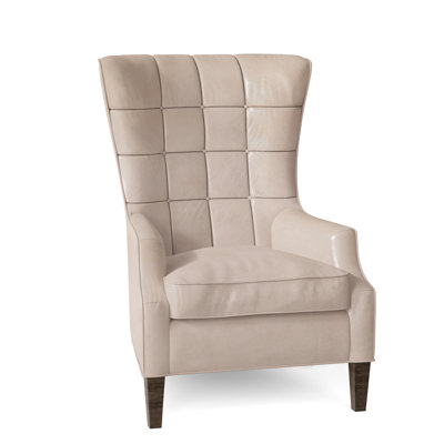 Gallin Leather Tufted Wingback Chair