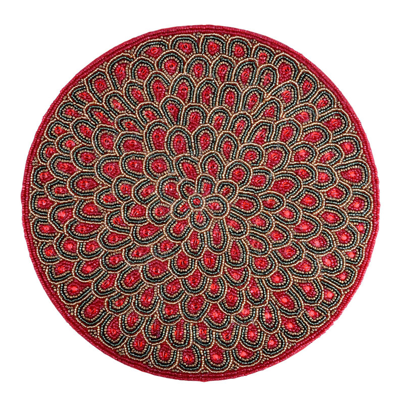 Royalwood Beaded Round Placemat