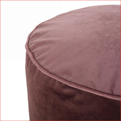 Coussin de plancher pour repose-pieds, rosé cube de 16 po | Velours | Rouge corail