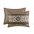 5 Piece Stripe Herringbone Comforter Set with Throw Pillows Brown King/Cal King