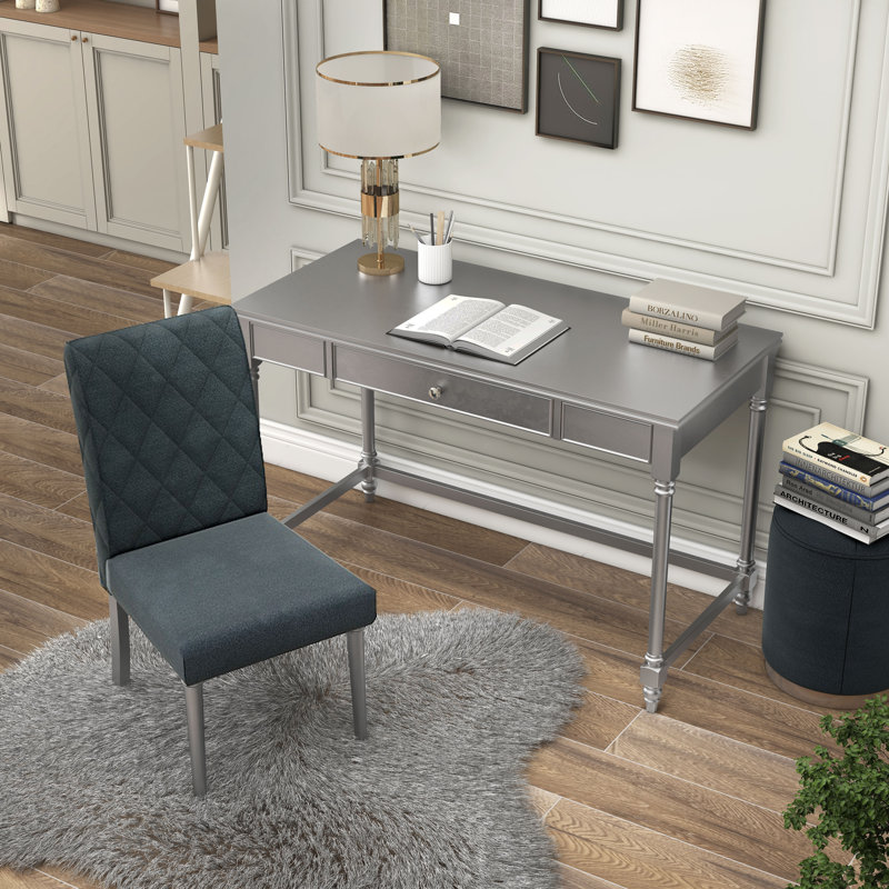 Eunie Solid Wood Base Writing Desk