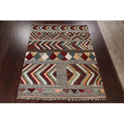 Tapis tribal marocain noué à la main 8 pi x 10 pi 4 po