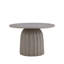 Table basse Lerone en aluminium beige avec base texturée biseautée, diamètre 27,5 pouces-107272279-107272282