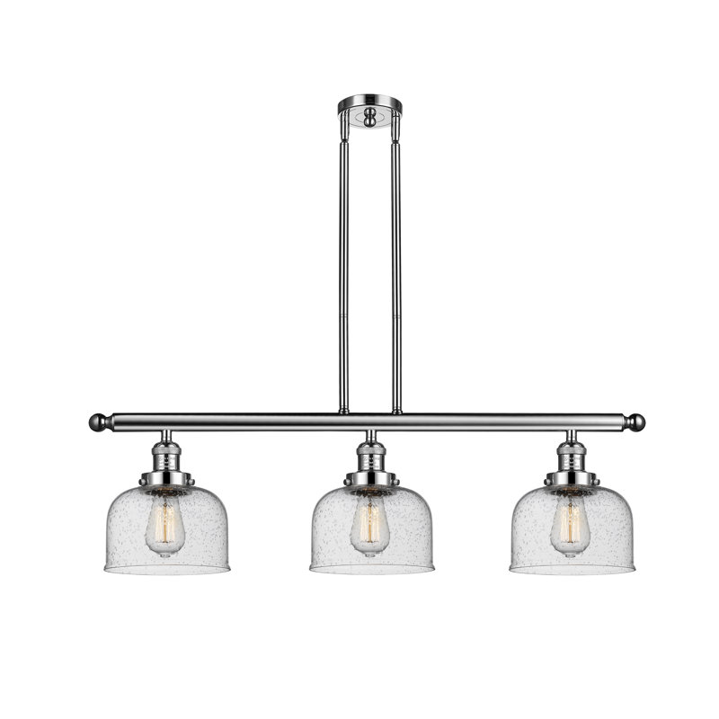 Bell - Luminaire de meuble-lavabo 19 po 2 lumières, Grainé, Nickel poli