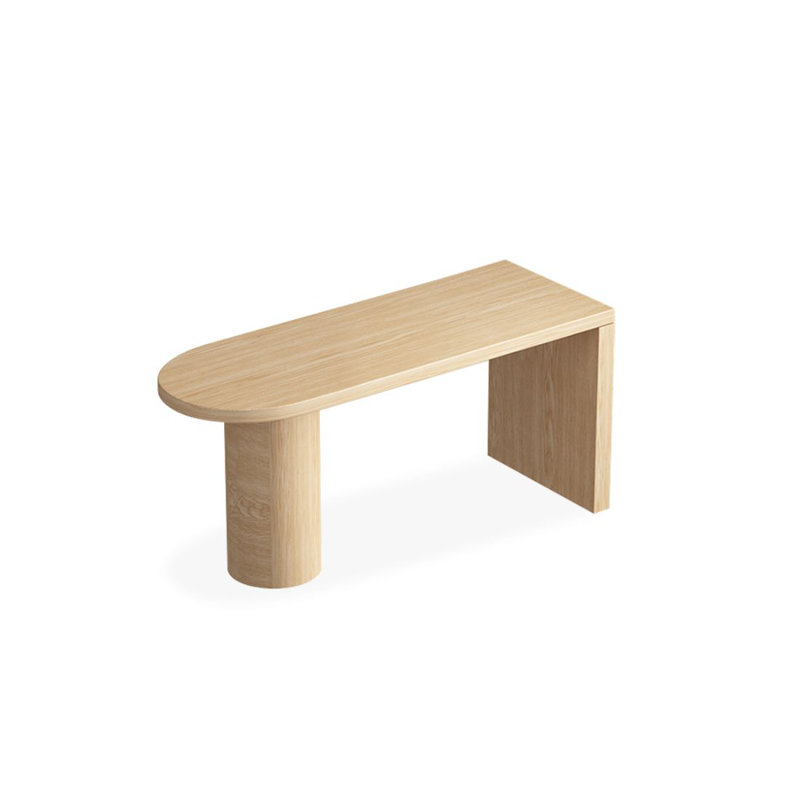 Bureau en bois massif Burlywood, Burlywood, H 29,53 po x l 55,12 po x P 23,62 po