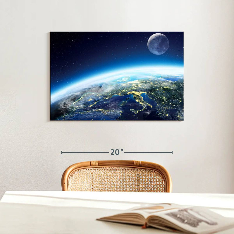 Oberle City Lights From Space, 16" H x 24" W