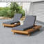 Chaise longue avec appui-tête, bois d'acacia (ensemble de 1), 4 po d'épaisseur-1186644568