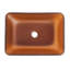 Lavabo de salle de bain vasque rectangulaire en verre orange 18 po x 13 po COUOKO