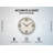 20" Round Modern Wall Clock In Black And White | Gift Idea