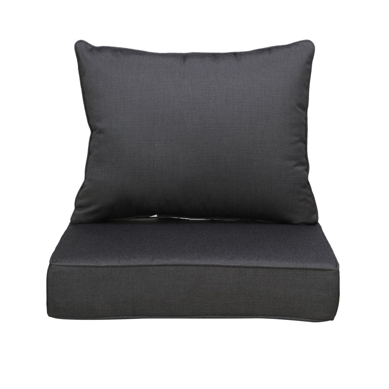 Jakailyn Outdoor 4.9'' Seat / Back Cushion, Dark Gray