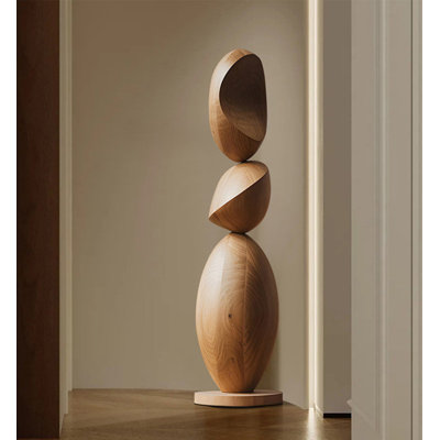 Modern Abstract Teak Wood Carving Decorative Items