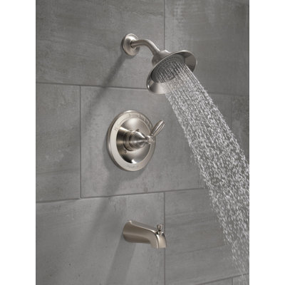 Garniture de robinet de douche et baignoire à inverseur 4,63 po complet