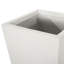 Pot à fleurs en fonte blanc mat avec aspect fuselé - oxyde de magnésium 12,93L x l 12,93H 32,42H, décorez votre cour arrière, sans assemblage extérieur-131375266