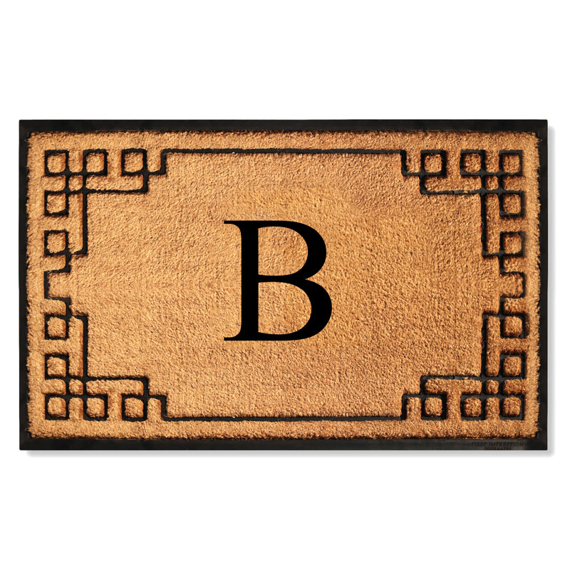 Tapis d'entrée antidérapant Monogram, L 30 po x L 48 po, B
