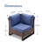 Ingvald Wicker/Rattan Outdoor Patio Armless Accent Chair With Cushions-876646593