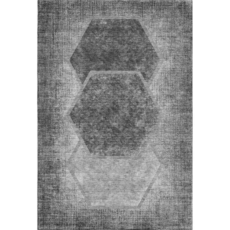 Premium Machine Washable Prisco Gray Rug