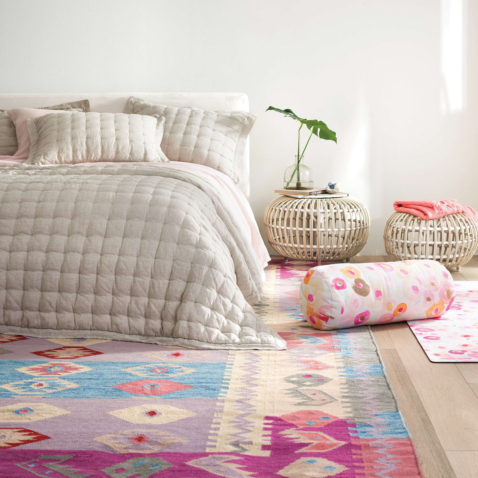 Lush Linen Shams, King, Natural