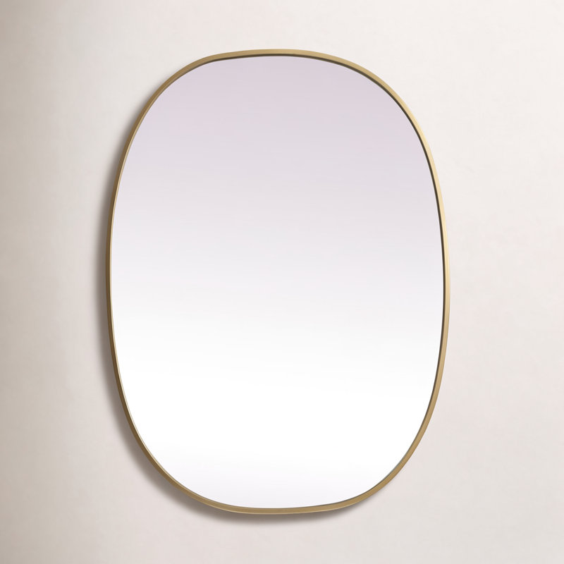 Miroir mural Sabine, Laiton, 36 po x 27 po