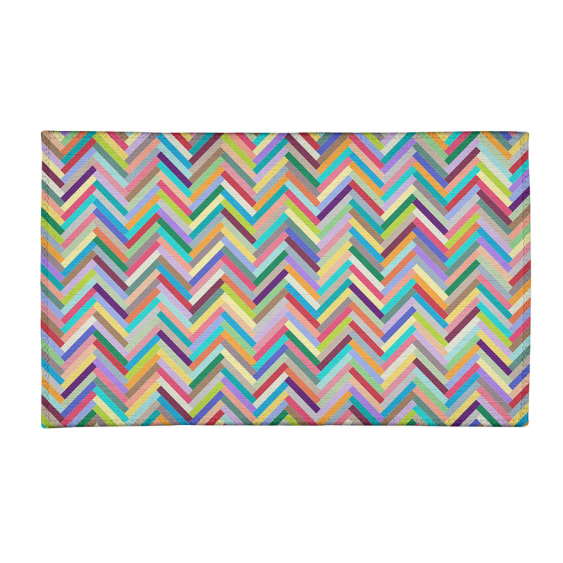 Chenille Geometric Indoor Rug, Rectangle 2' x 3'