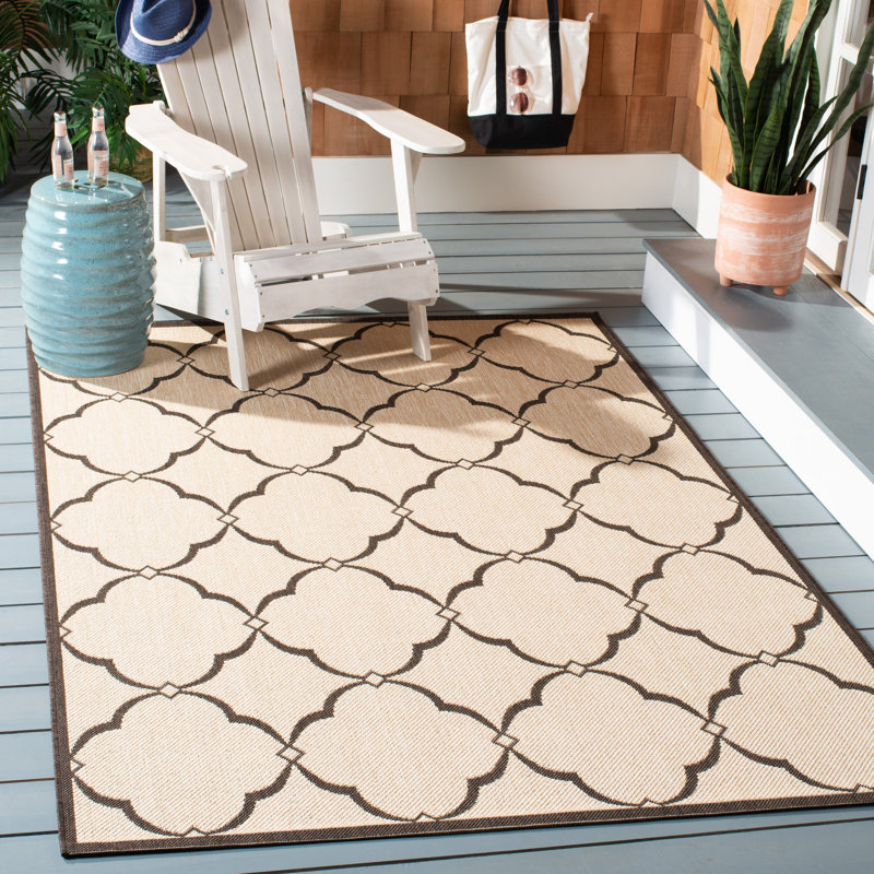 Adler Performance Geometric Indoor/Outdoor Area Rug, Rectangle 4' x 6'