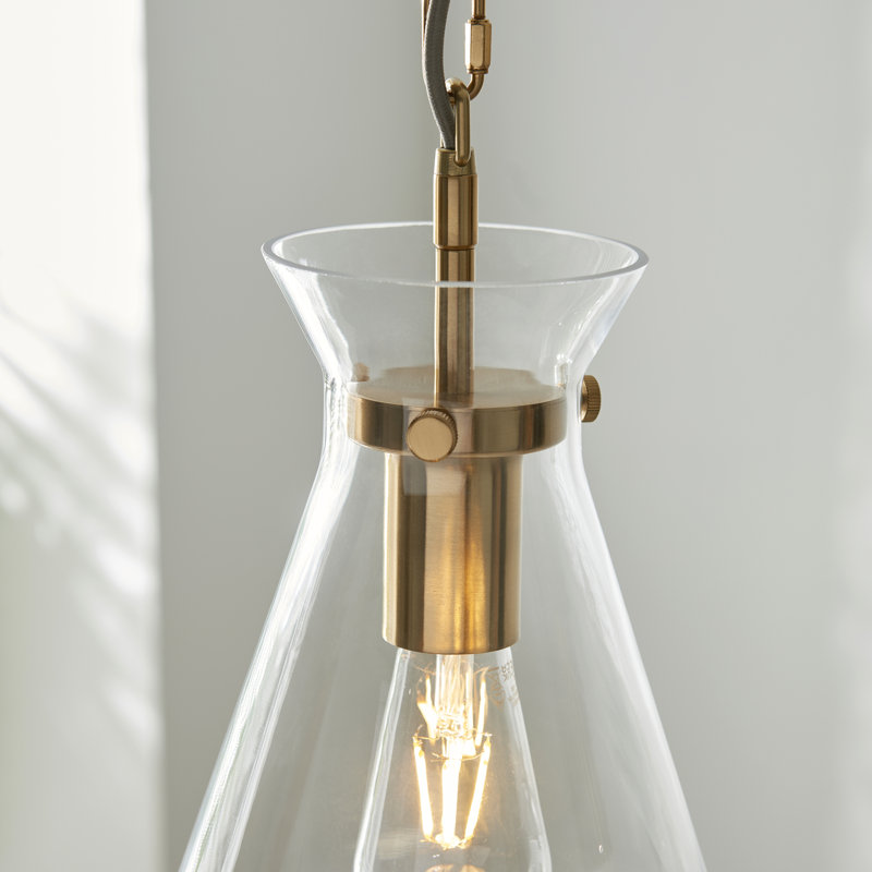 1 - Light Brushed Brass Pendant