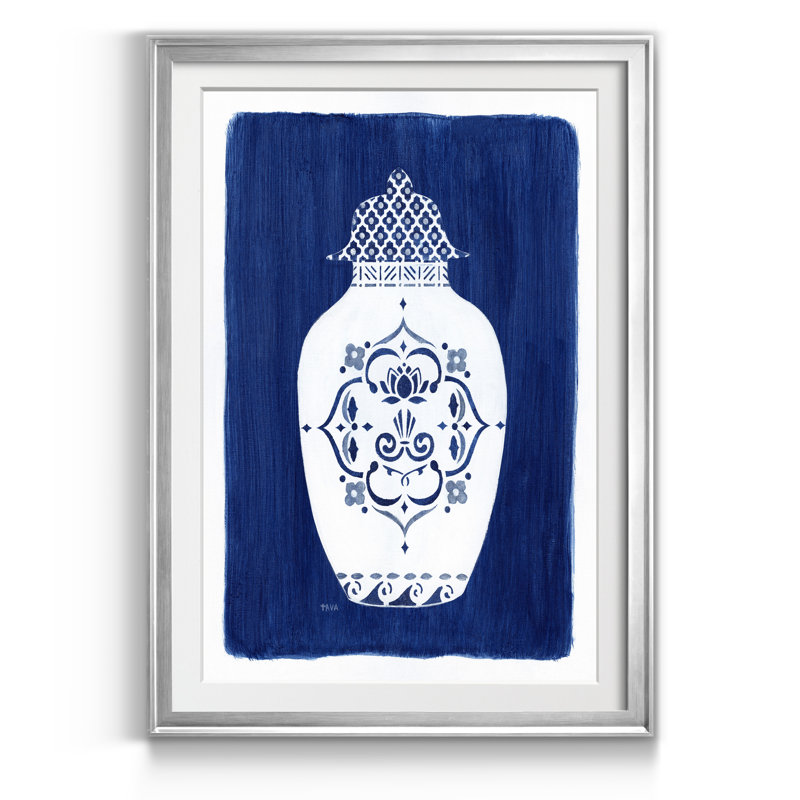Sapphire Urn I - cadre photo, impression sur papier, H 22,5 po x l 30,5 po x P 1,5 po, Argent