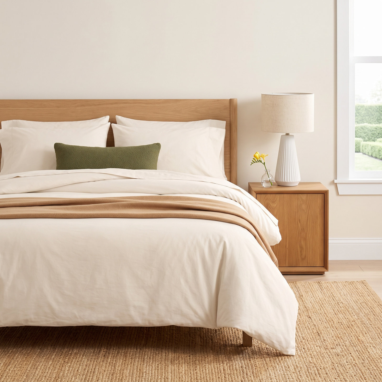 Organic Cotton Duvet Cover Set, Natural, Twin Duvet Cover