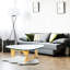 Table basse moderne en bois massif Triangle