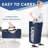Laundry Basket 115 L Foldable Fabric With Handle Black-1838891893