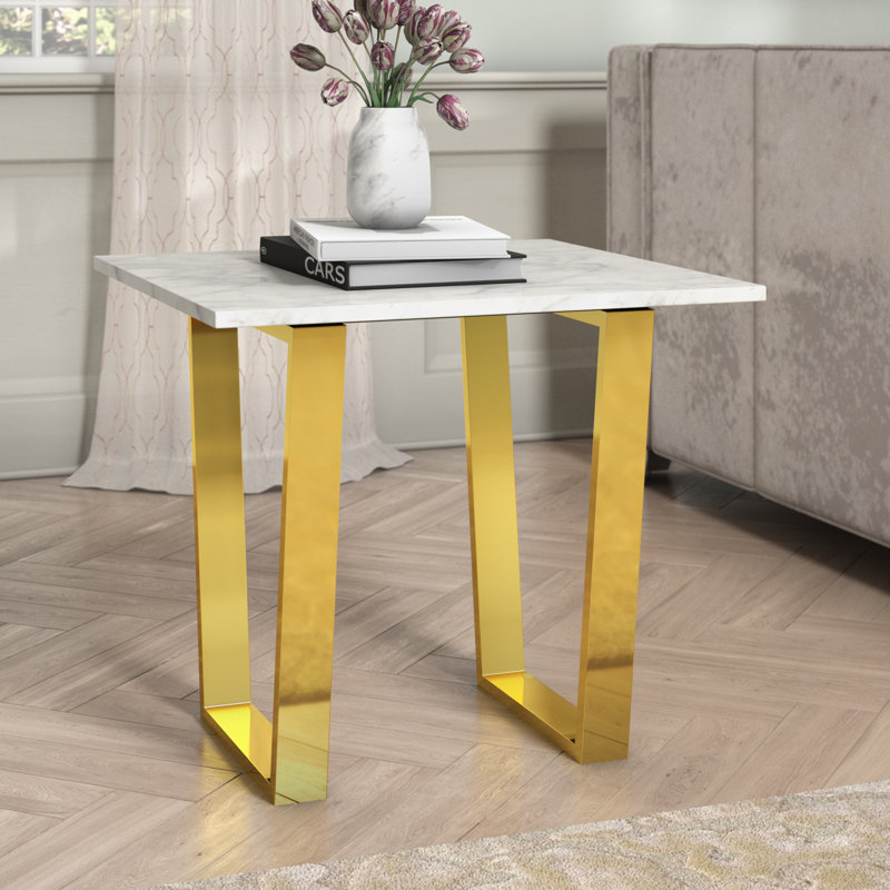 Carlton End Table, Gold