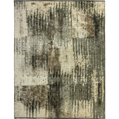 Rapture Abstract Flatweave Beige Gray/Charcoal Gray Rug