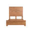 Structure de lit brun en bois massif