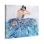 «Blue And Festive», élégante princesse robe glamour sur toile bleue pour chambre