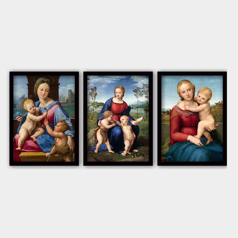 Stunning Decorative Framed Painting Set (3 Pieces), 21.7 x 29.5 Inches Each | 100% Wooden Frame with 0.8 Inch Polystyrene | UV Digital Printing | Perfect for Living Room, Office & Gallery Wall Decor