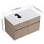  Modern Walnut Wall Mounted Bathroom Vanity Base Cabinet, Soft Close Doors & Drawer