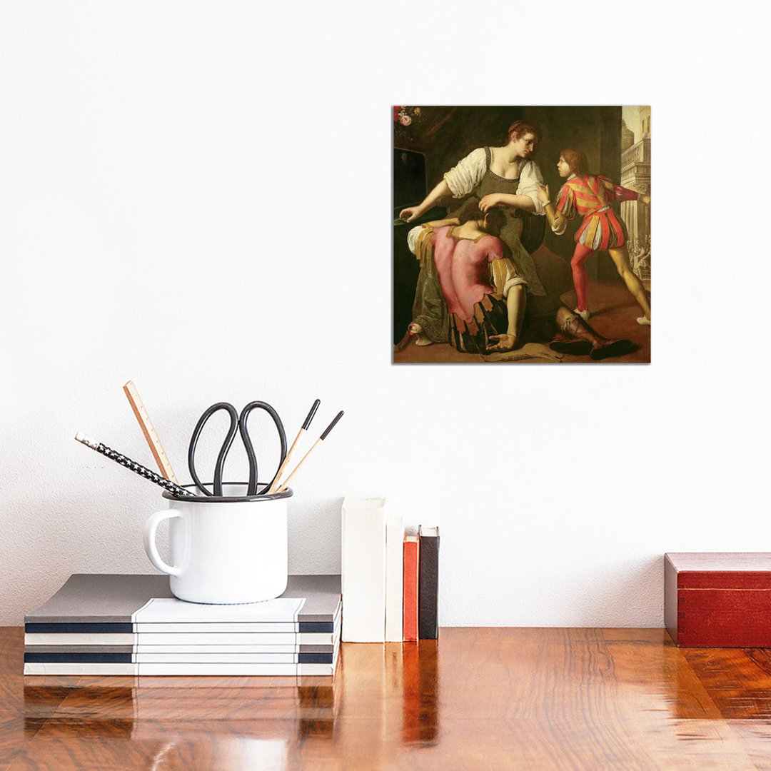 Samson And Delilah by Artemisia Gentileschi - Wrapped Canvas Painting