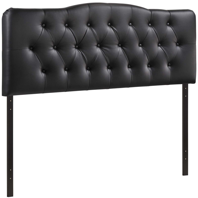 Tête de lit tapissier capitonnée avec des boutons Copper Grove de Modway, Grand, Noir
