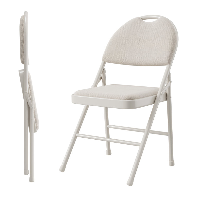 Stackable Folding Chair Folding Chair Set, Beige
