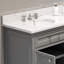 Meuble-lavabo de comptoir en marbre blanc de 72 po avec robinet et miroir Derby-28893360