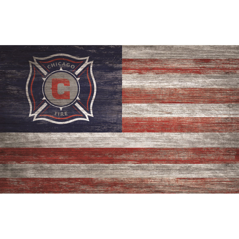 Décoration murale drapeau vieilli, Chicago Fire