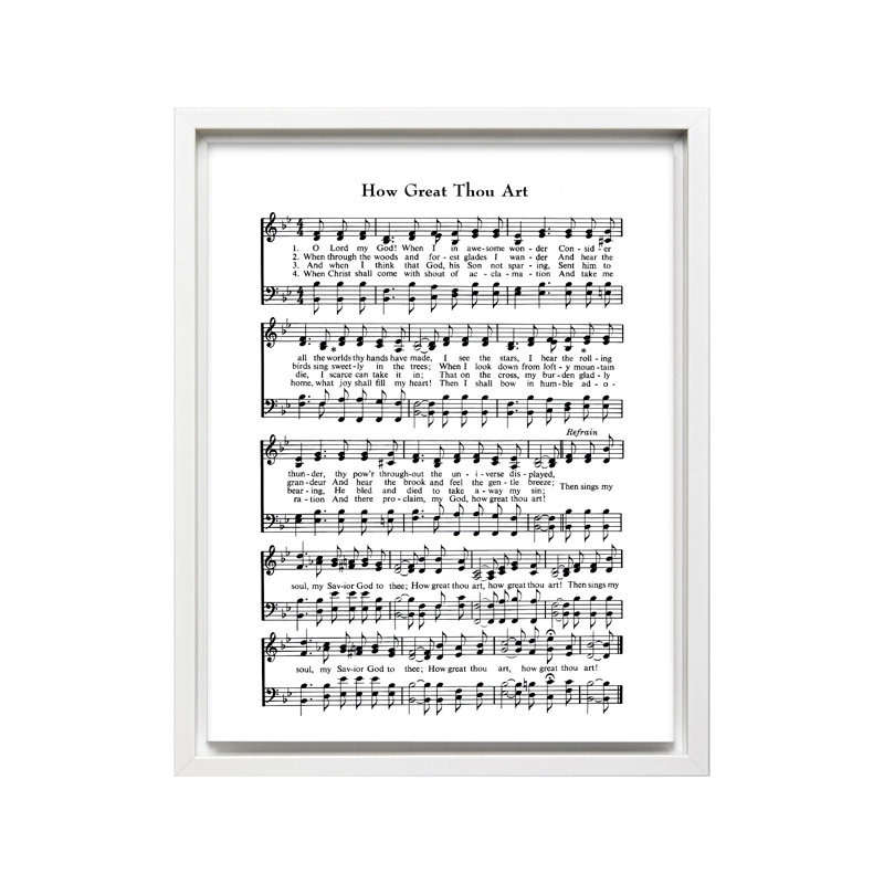 «How Great Thou Art», Canevas, H 12 po x l 16 po, Encadrement blanc