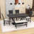 Raheema Modern 6-Piece Dining Set with Rubberwood Table, Upholstered Chairs and Bench-1456997348-1456997349-1456997346