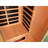 1 to 2 Person Hemlock Wood Low EMF FAR Infrared Sauna For Home with LED Control Panel and Tempered Glass Door