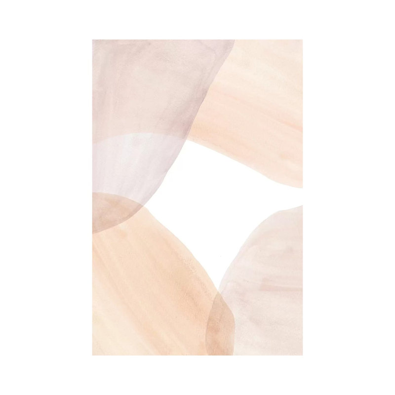 Soft Pastel Tone Abstract Shapes Ii - Painting on Canvas, Wrapped Canvas, 66.04cm H x 45.72cm W x 1.91cm D